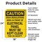 Signmission OSHA Regulations Area In Front Electrical Panel Must Be Kept Clear For 36 Inches, 18 in W x OS-2PACK-CS-A-1824-L-19216 - alternate 4